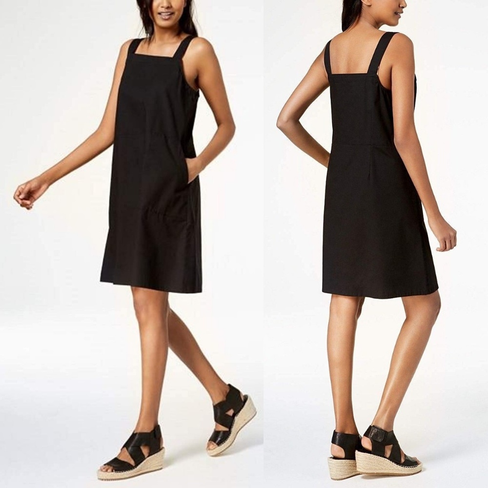 Eileen Fisher Tank K/L Dress in Black S/P
